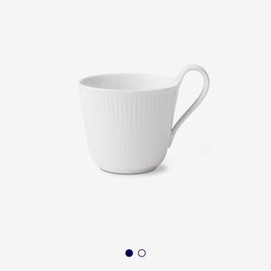 Royal Copenhagen White Fluted high handle cup